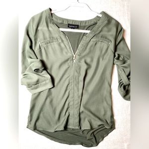 Fortune and Ivy Army Green 3/4 sleeve Blouse